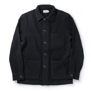Ojai Jacket in Navy Waffle Wool (L)